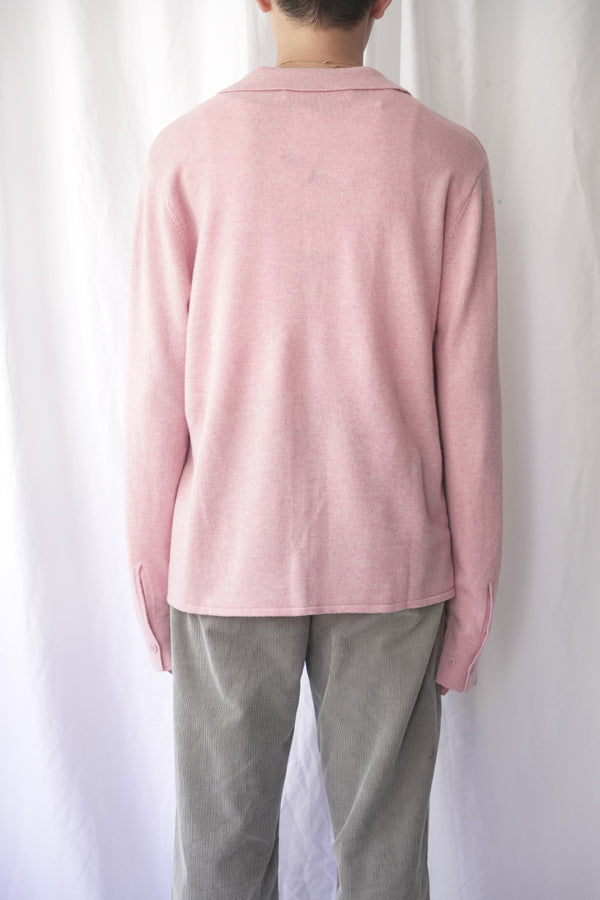 KNITTED SHIRT / DARK PINK