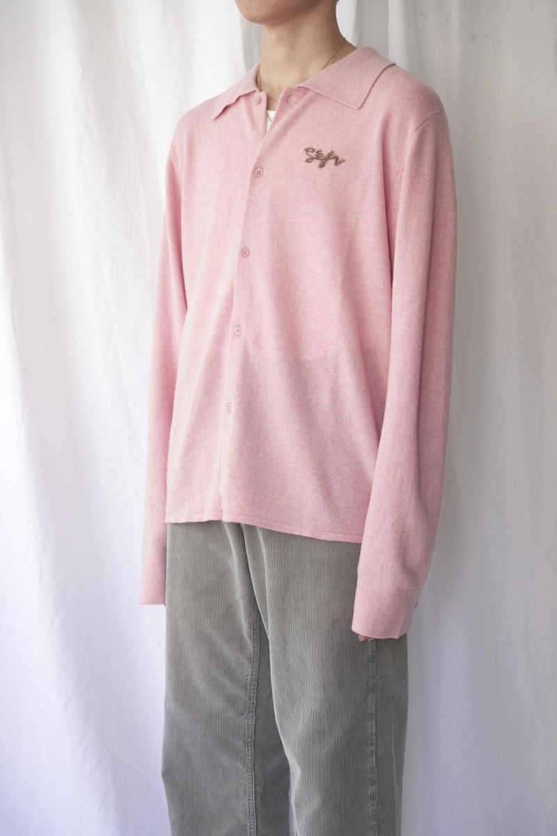 KNITTED SHIRT / DARK PINK