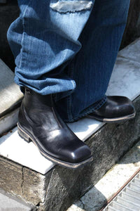 ENGINE BOOT / DEEP BLACK LEATHER