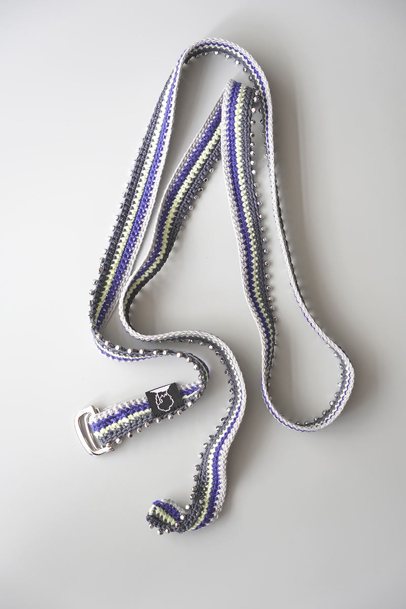 HAND CROCHET BEADED BELT / MULTI [20%OFF]