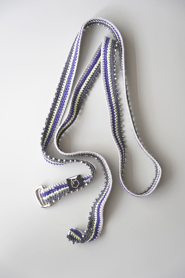 HAND CROCHET BEADED BELT / MULTI [20%OFF]
