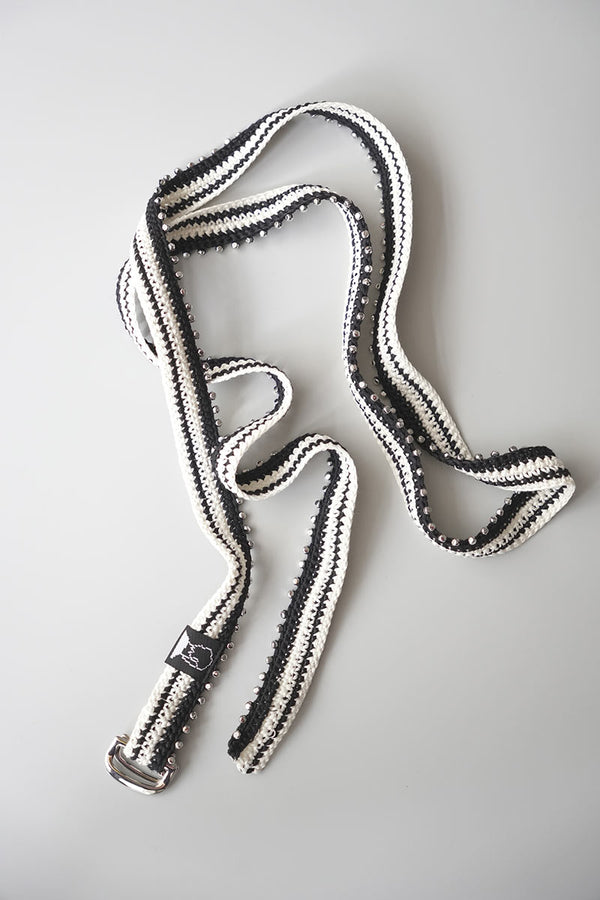 HAND CROCHET BEADED BELT / MONO [20%OFF]