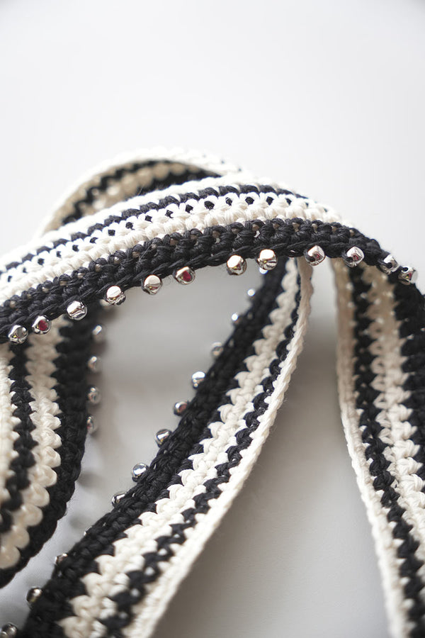 HAND CROCHET BEADED BELT / MONO [20%OFF]