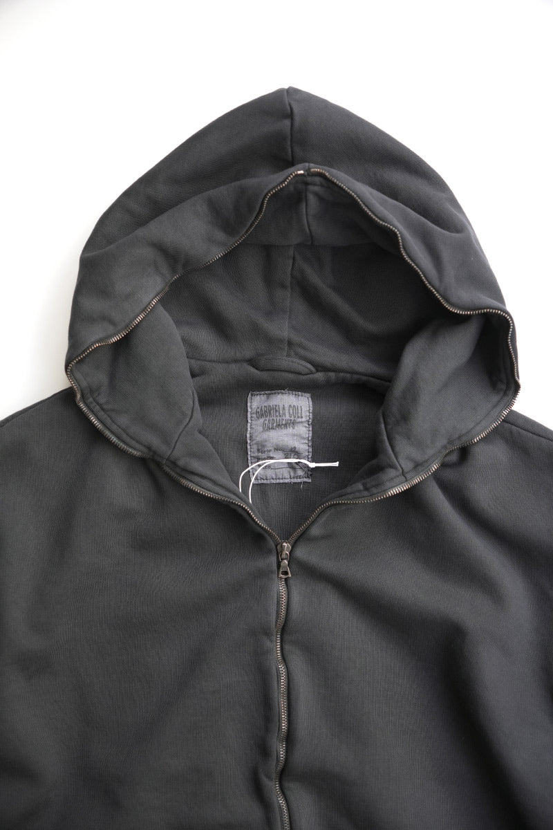 S18 NO.216 POPLIN HOODED ZIPPER JACKET / BROWN/BLACK [가나자와점]
