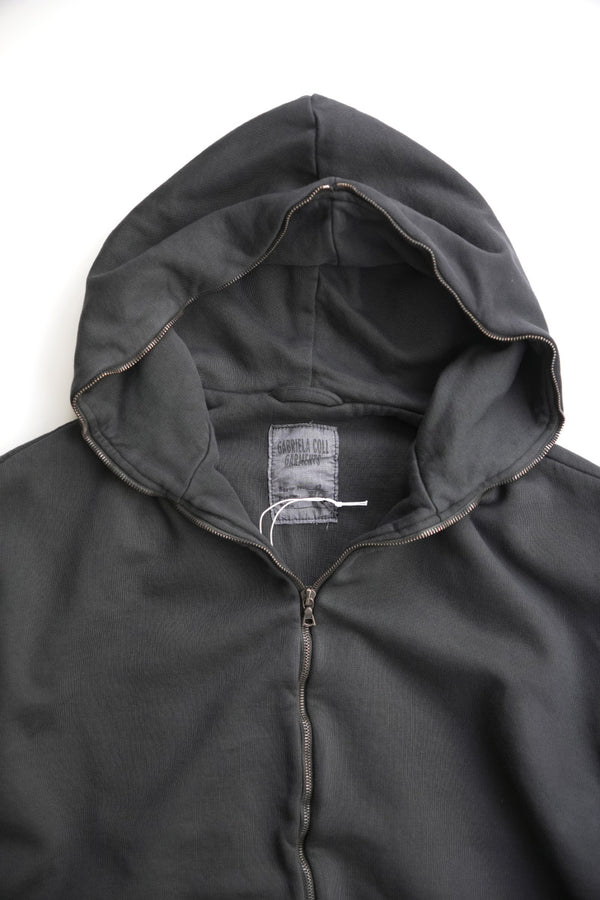 S18 NO.216 POPLIN HOODED ZIPPER JACKET / BROWN/BLACK [Kanazawa Store]
