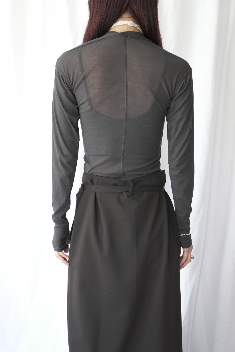SHEER FRAISE DISTORTED HENRY / CHARCOAL