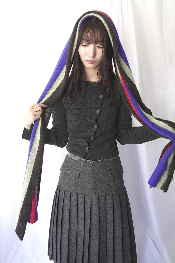 WAVE CARDIGAN / GREY CASHMERE BLEND