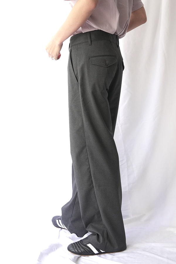 WIND TROUSERS / GREY PINSTRIPE
