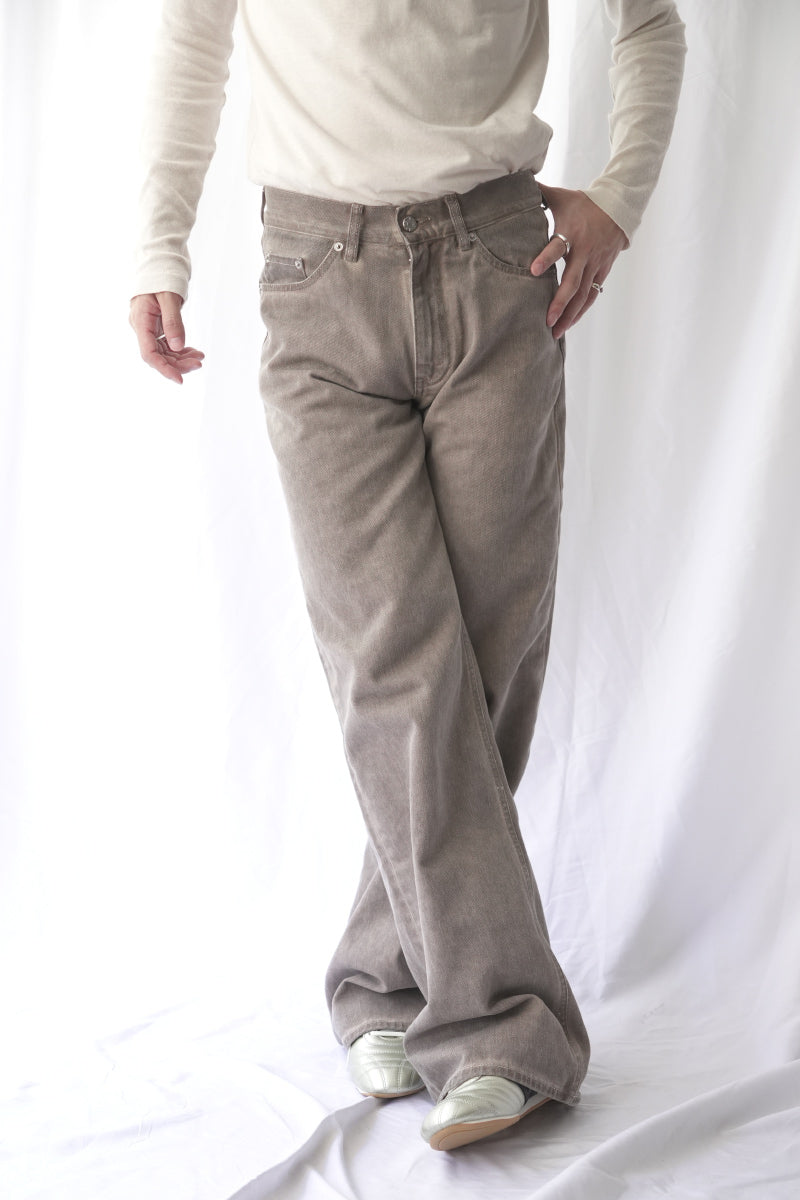 SHAKE JEANS / BROWN COLD DYE