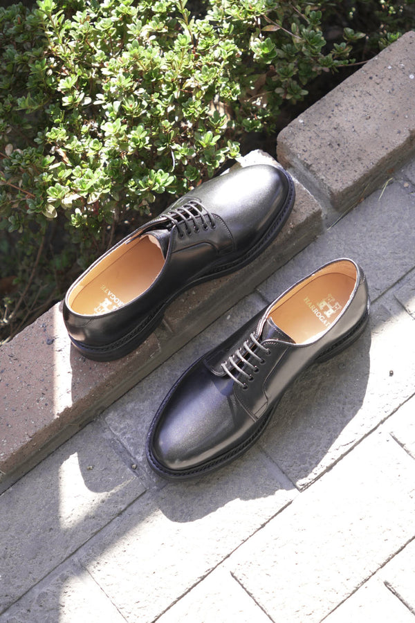 FINSBURY  PLAIN TOE SHOES / BLACK