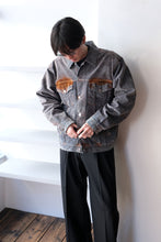 Load image into Gallery viewer, BOLD DENIM JACKET / RUST FLOCK