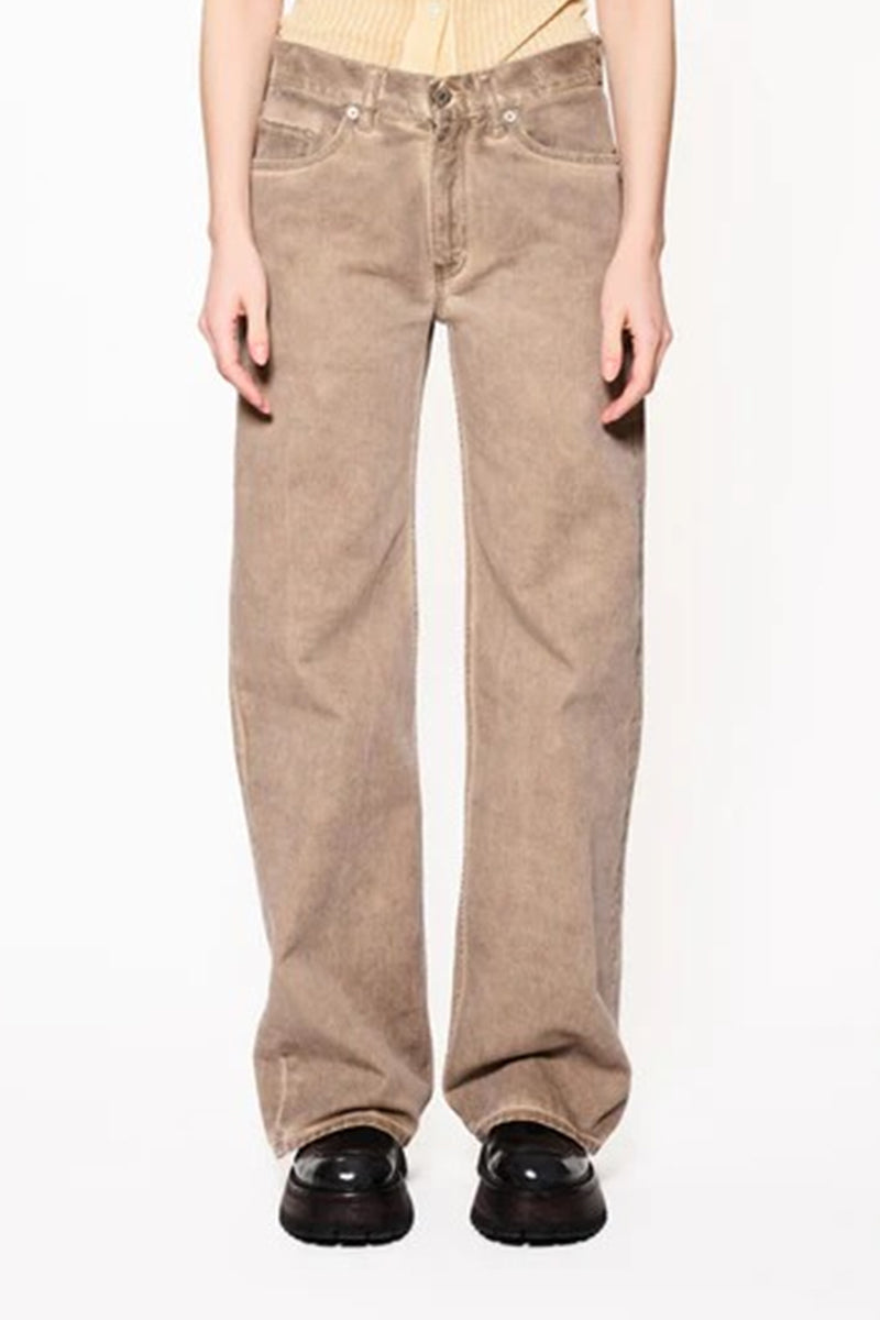 SHAKE JEANS / BROWN COLD DYE