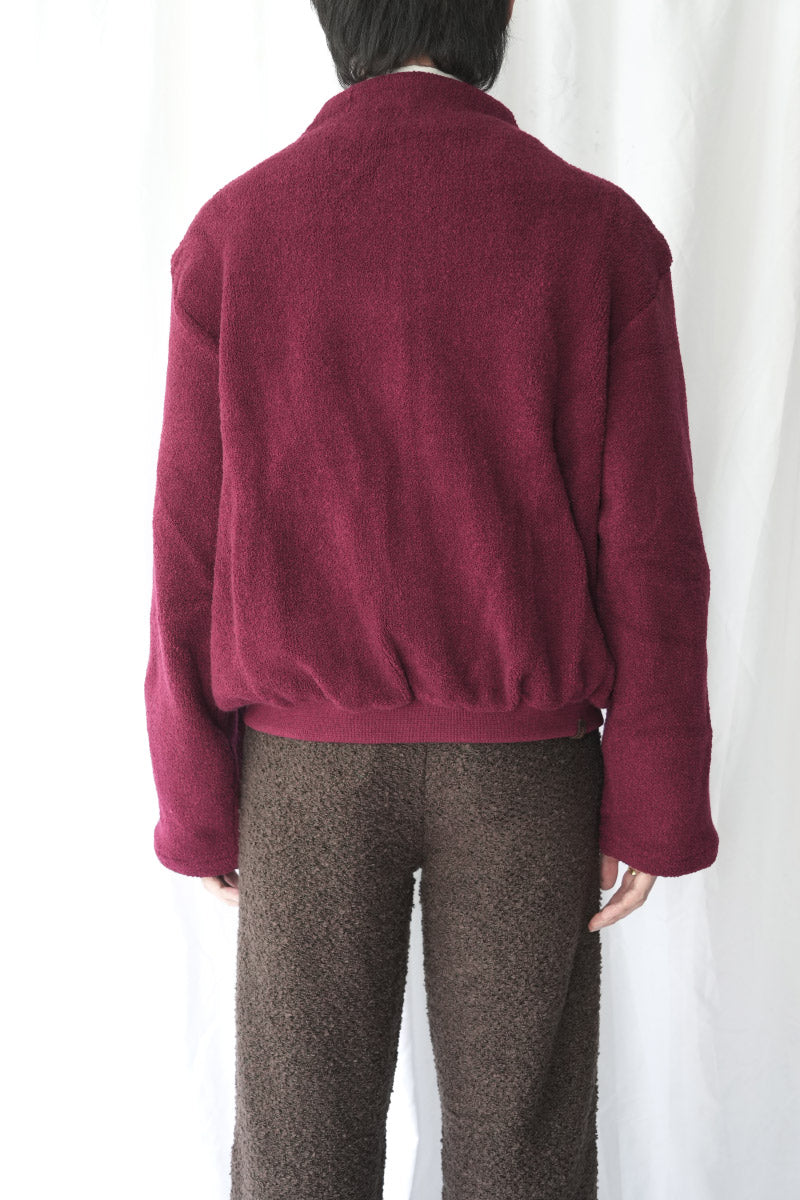 ABOVE KNIT ZIP JACKET / MAROON