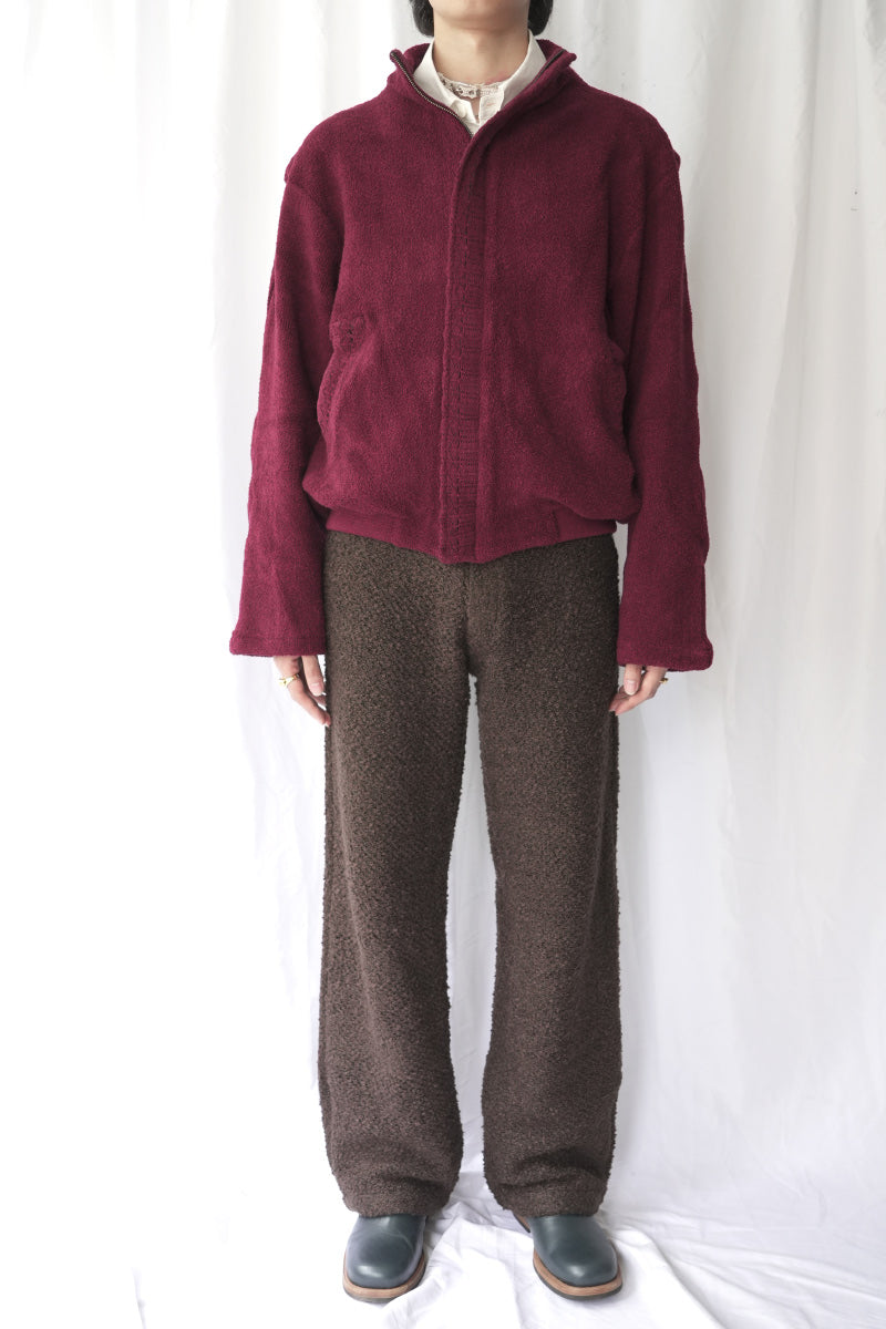 ABOVE KNIT ZIP JACKET / MAROON