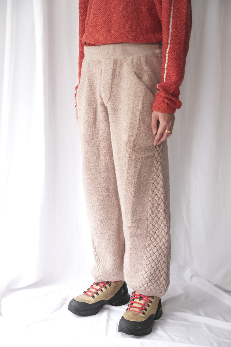 WOVENSIDE KNIT TROUSERS / MAUVE