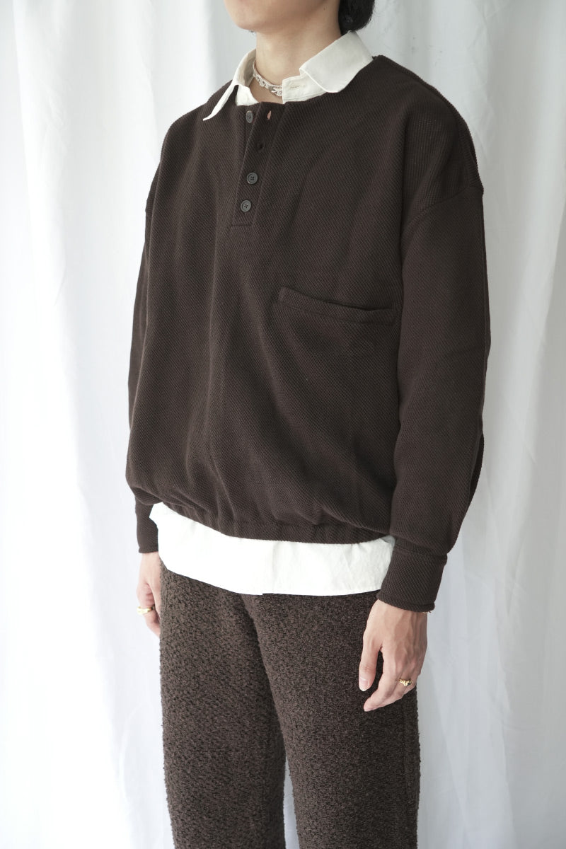 EARLY HENLEY SWEATER / SOIL