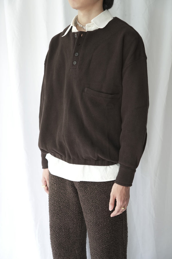EARLY HENLEY SWEATER / SOIL