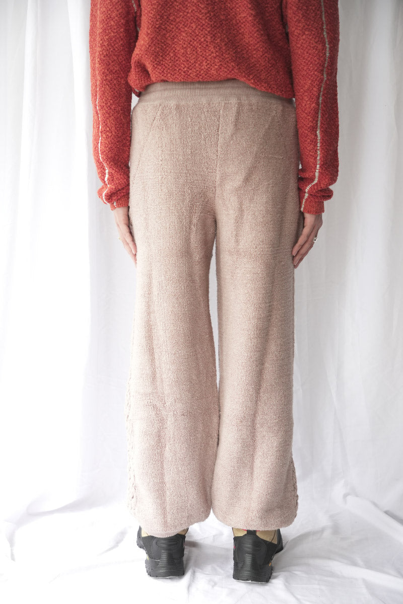WOVENSIDE KNIT TROUSERS / MAUVE