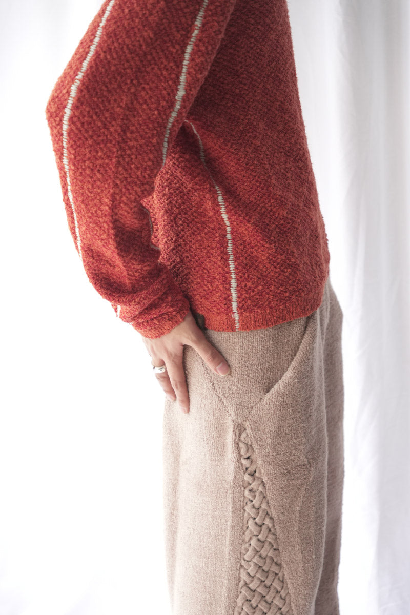 DASH KNIT TOP / CRIMSON