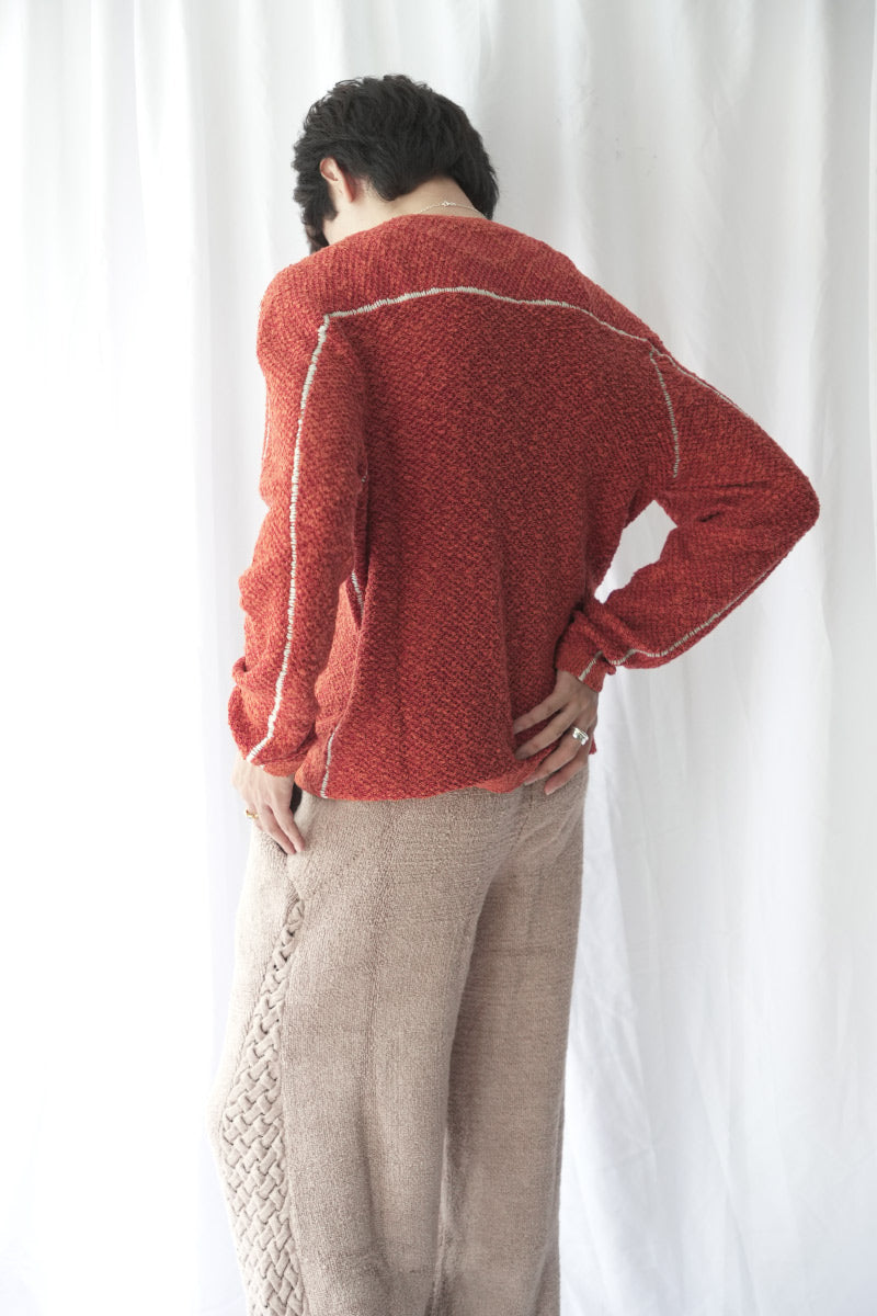 DASH KNIT TOP / CRIMSON