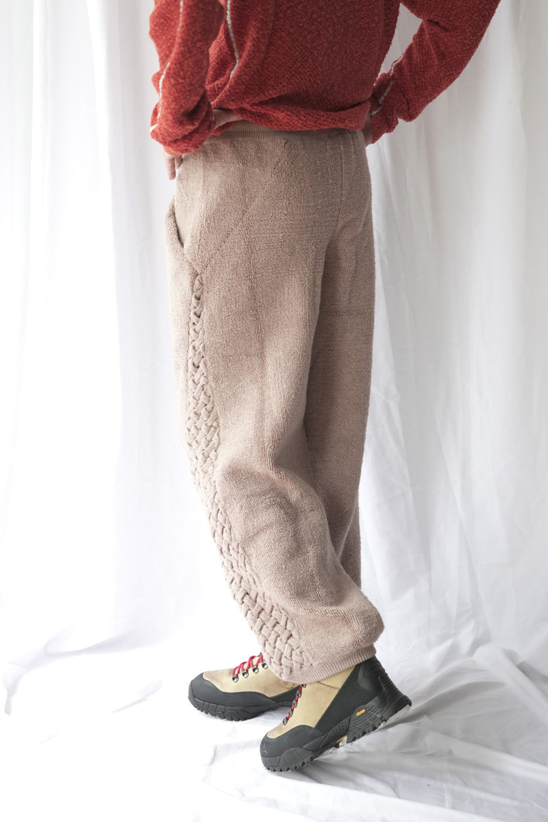 WOVENSIDE KNIT TROUSERS / MAUVE