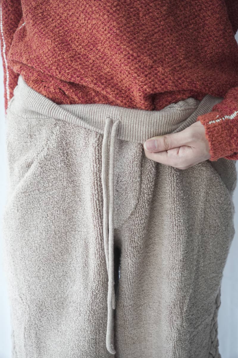 WOVENSIDE KNIT TROUSERS / MAUVE