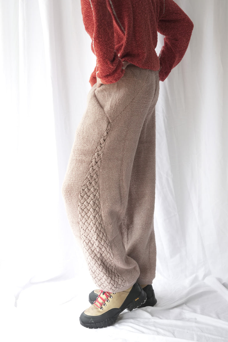 WOVENSIDE KNIT TROUSERS / MAUVE