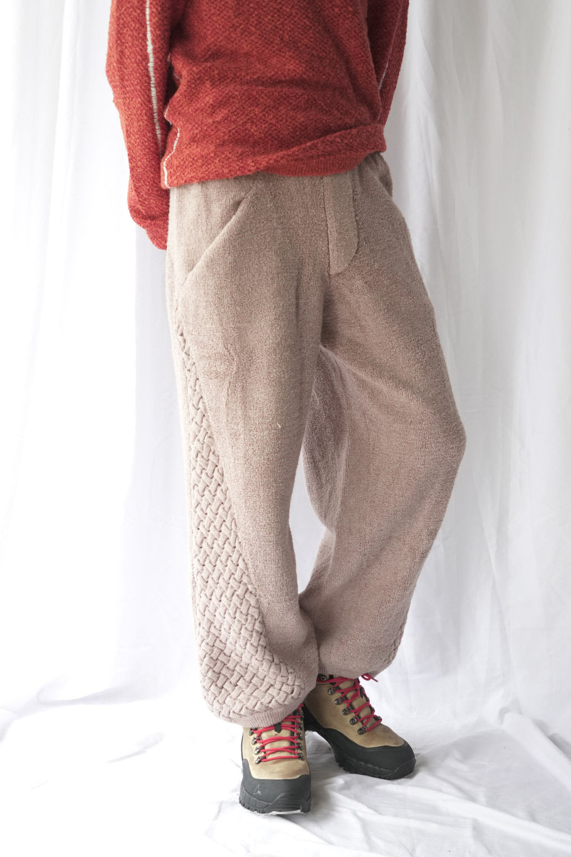 WOVENSIDE KNIT TROUSERS / MAUVE