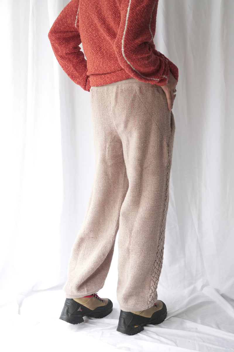 WOVENSIDE KNIT TROUSERS / MAUVE