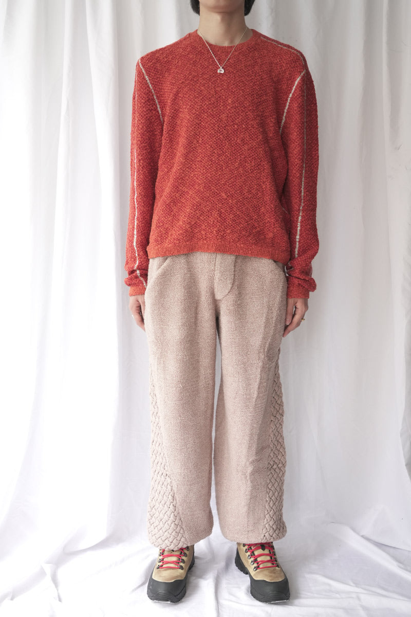 WOVENSIDE KNIT TROUSERS / MAUVE