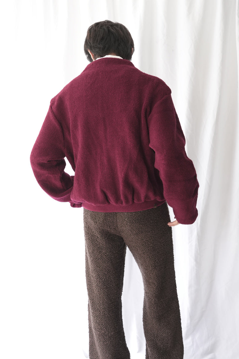 ABOVE KNIT ZIP JACKET / MAROON