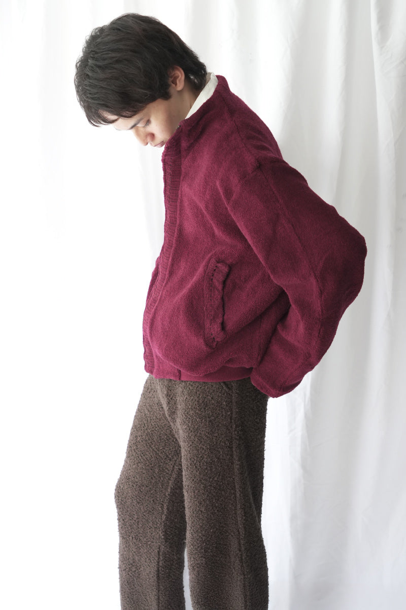 ABOVE KNIT ZIP JACKET / MAROON