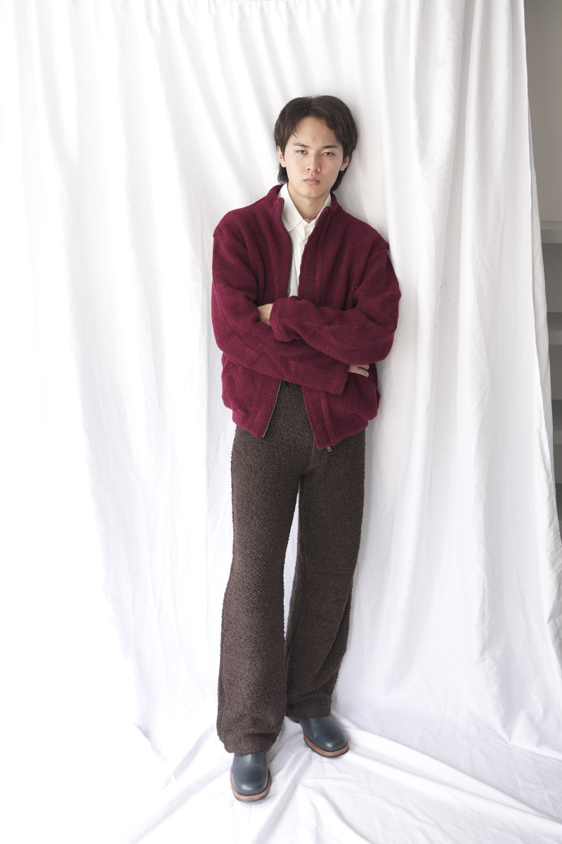 ABOVE KNIT ZIP JACKET / MAROON