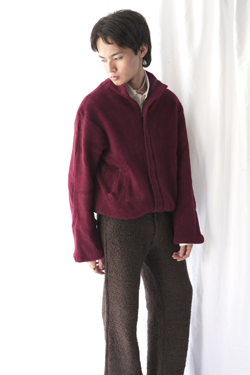 ABOVE KNIT ZIP JACKET / MAROON