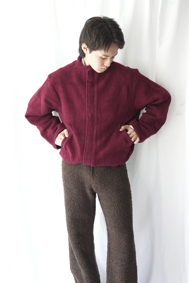 ABOVE KNIT ZIP JACKET / MAROON
