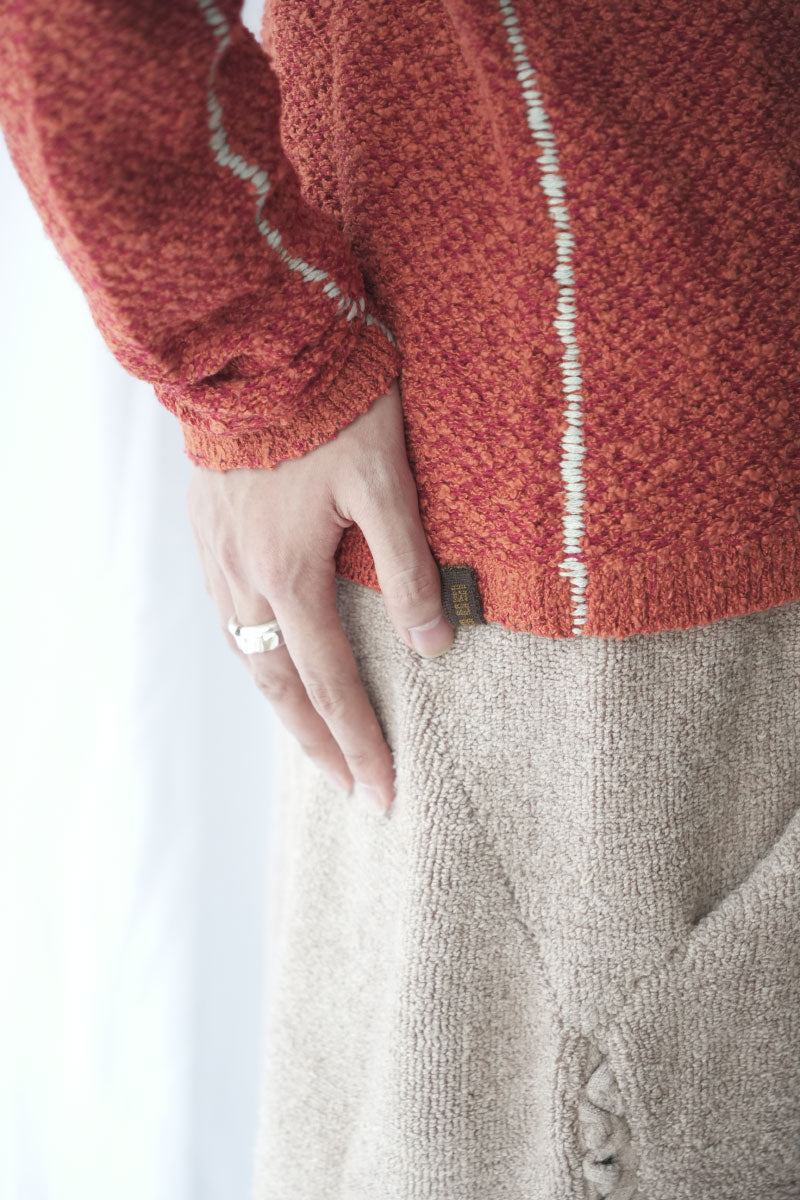 DASH KNIT TOP / CRIMSON