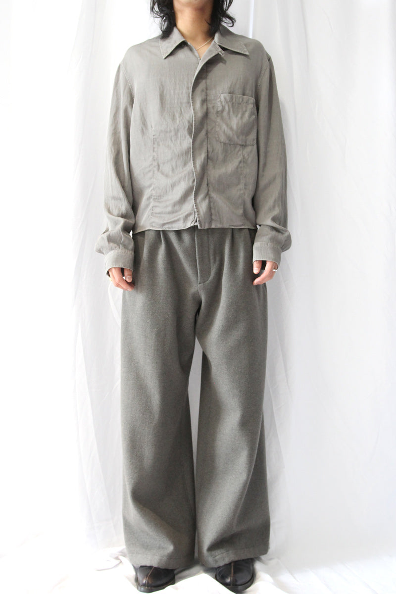 SIFT ZIP SHIRT / WARM GRAVEL WARMTH VISCOSE