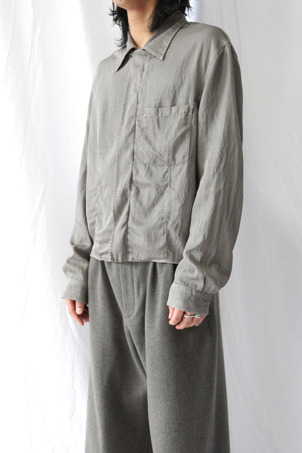 SIFT ZIP SHIRT / WARM GRAVEL WARMTH VISCOSE