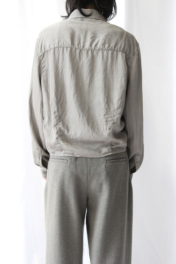 SIFT ZIP SHIRT / WARM GRAVEL WARMTH VISCOSE