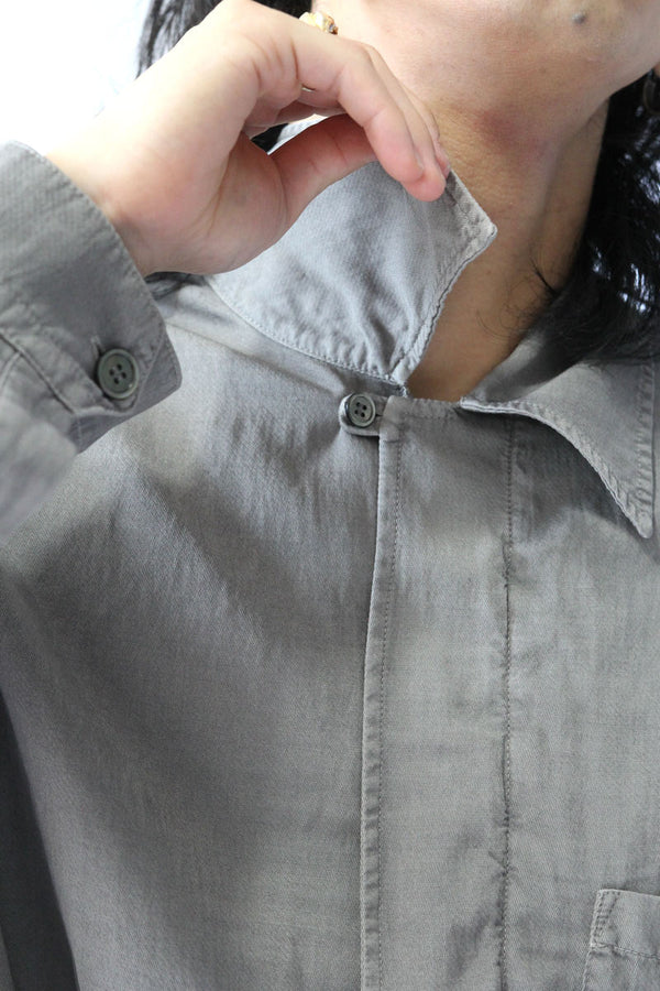 SIFT ZIP SHIRT / WARM GRAVEL WARMTH VISCOSE