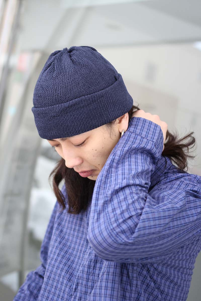 帽子 COMESANDGOES 1LDK 5G STANDARD KNIT CAP COMESANDGOES | 和紙 5G STANDARD KNIT / NAVY 5ゲージ和紙