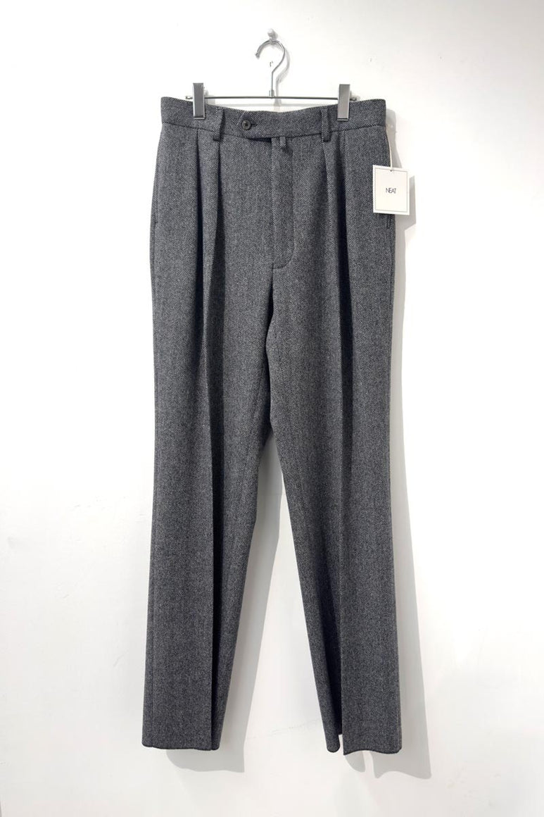 WOOL HERRINGBORN WIDE / BLACK/WHITE [金沢店]