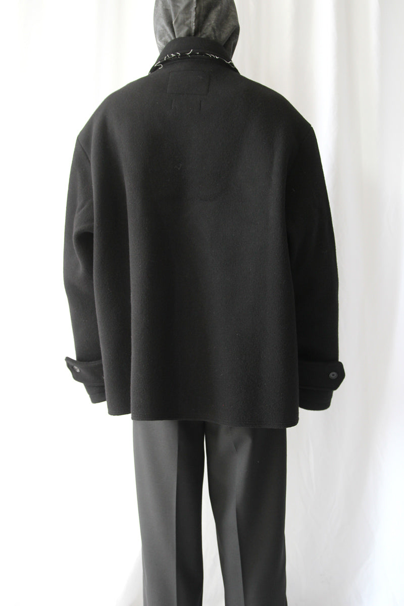 PEACOAT SHORT - WOOL FELT / BLACK