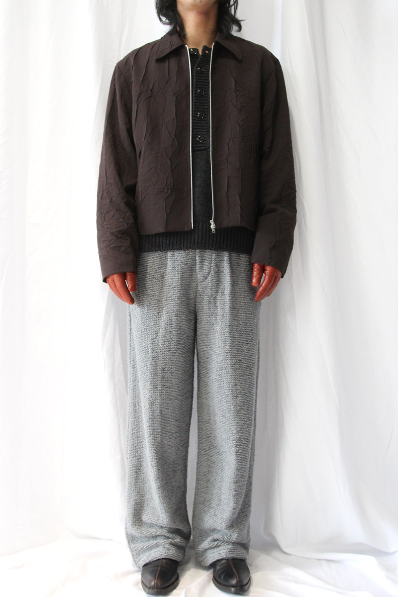 MINI JACKET / OBSCURA BROWN IMPRINT WOOL [Scheduled for Autumn/Winter 2026 arrival]