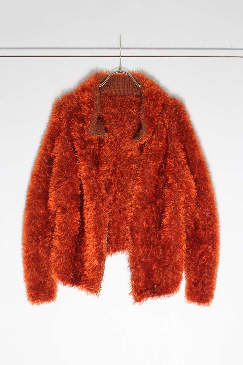 NO BRAND | 60'S HAIRY ZIP JACKET [USED]