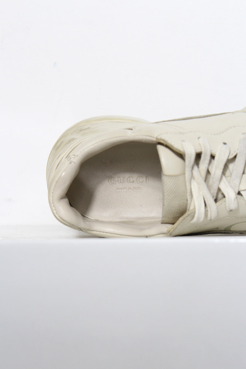 GUCCI | MADE IN ITALY RHYTON LEATHER SNEAKERS [USED]