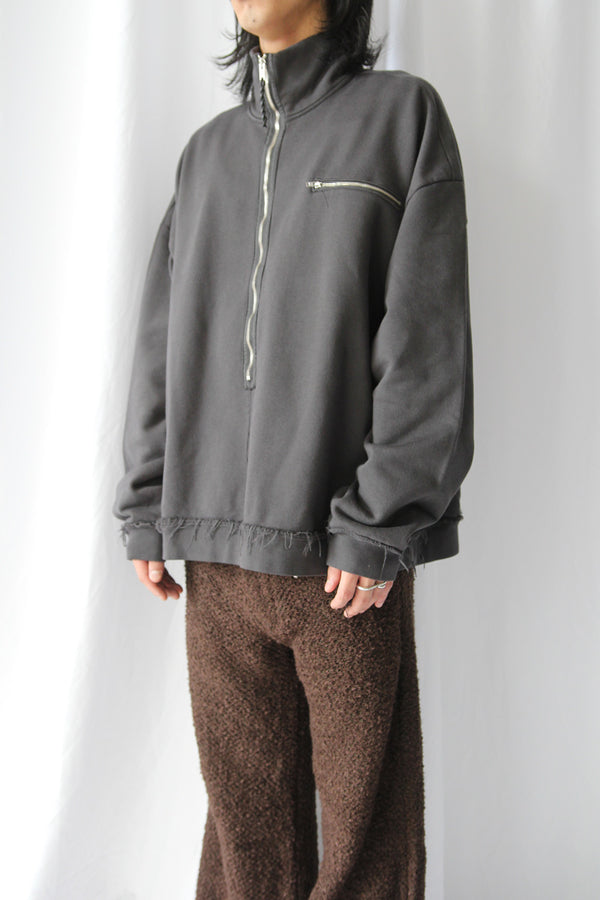 SLIM ZIP LONGSLEEVE / OBSIDIAN DEPYH WOOLCOSE RIDGE [Arriving Fall/Winter 2026]