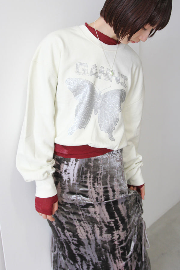 GANNI | MADE IN PORTUGAL CROPPED SWEATSHIRT