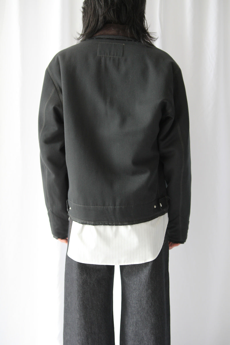 WORKER JACKET - WOOL TWILL / GREY