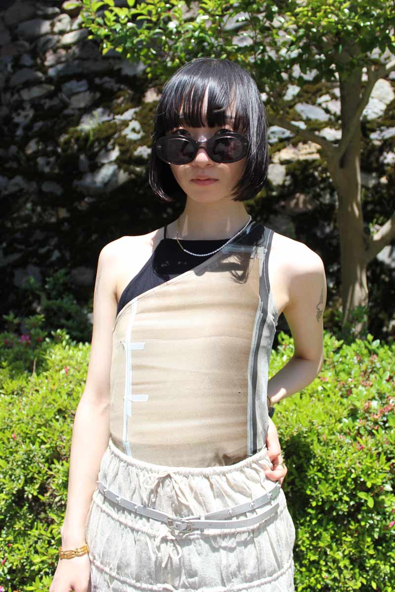 COLU ONE SHOULDER TOP / CONSTRUCTION PRINT [40% 할인]